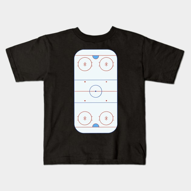 Hockey rink diagram Kids T-Shirt by DaveDanchuk